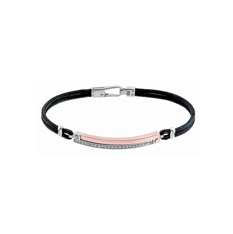 镶钻男士金手镯