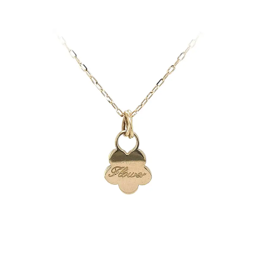 永恒的花朵图案吊坠