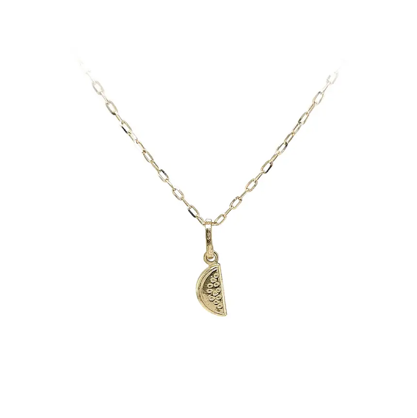 金色西瓜吊坠项链