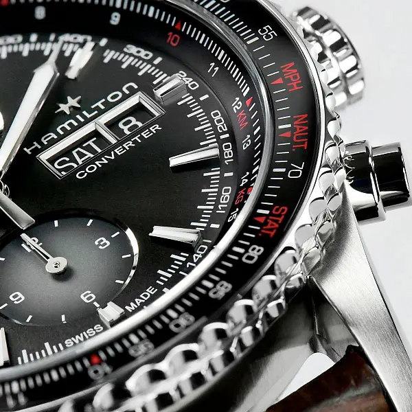 汉米尔顿卡其色航空转换器自动计时码表 H76726530