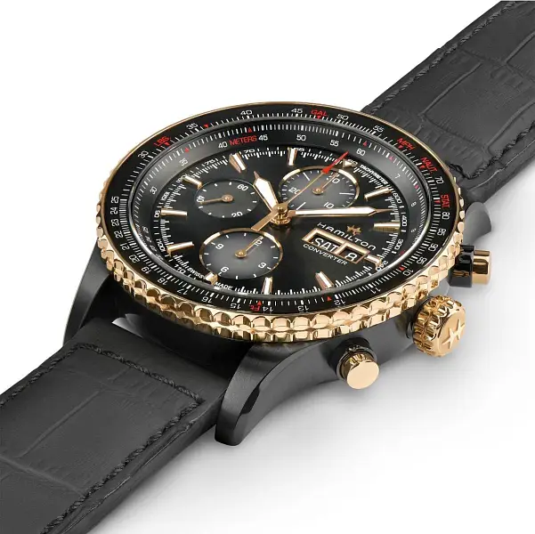 汉米尔顿卡其色航空转换器自动计时码表 H76736730