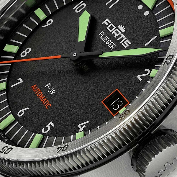 Fortis Flieger F-39 自动上链飞行员表带腕表 F4220006