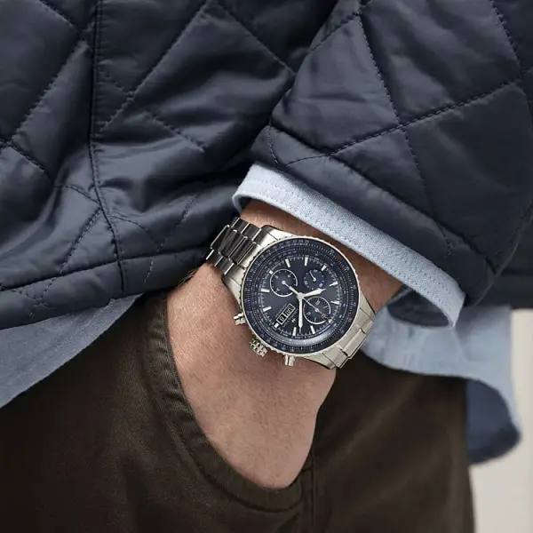 汉米尔顿卡其色航空转换器自动计时码表 H76746540