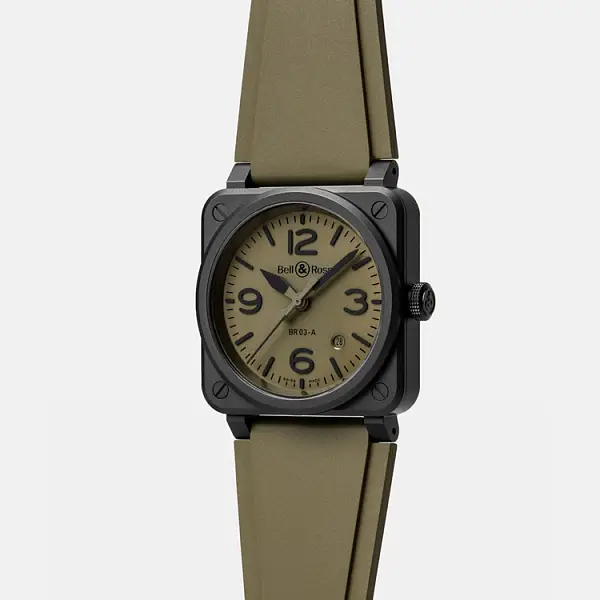 Bell & Ross 新款 BR 03 军用陶瓷腕表 BR03A-MIL-CE/SRB