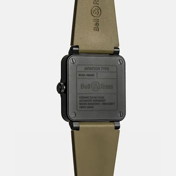 Bell & Ross 新款 BR 03 军用陶瓷腕表 BR03A-MIL-CE/SRB