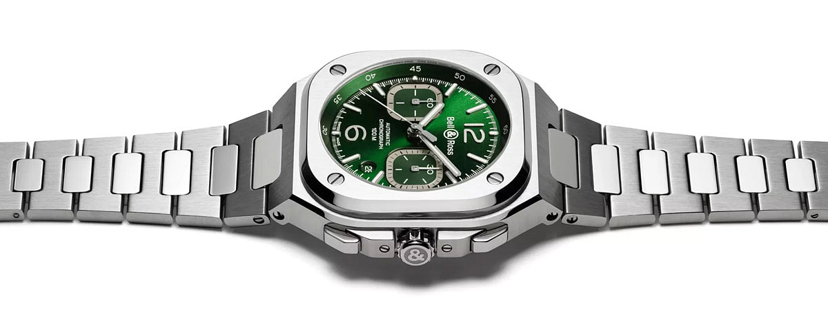 Bell & Ross BR 05 绿钢计时码表 BR05C-GN-ST/SST