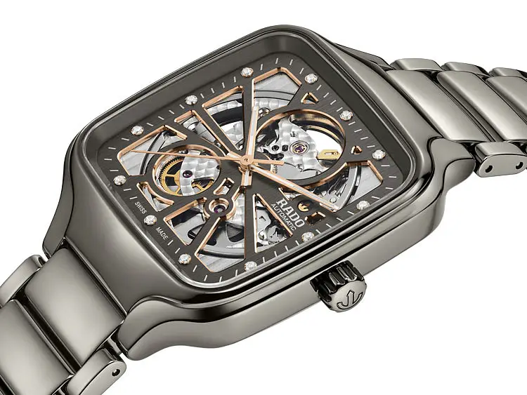 瑞士雷达表真方形自动镂空心形腕表 R27083712