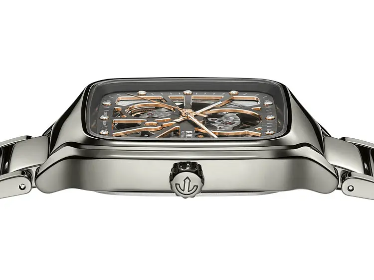 瑞士雷达表真方形自动镂空心形腕表 R27083712