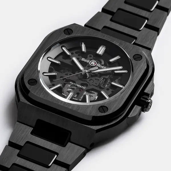 Bell & Ross BR 05 镂空黑色陶瓷腕表 BR05A-BL-SK-CE/SCE