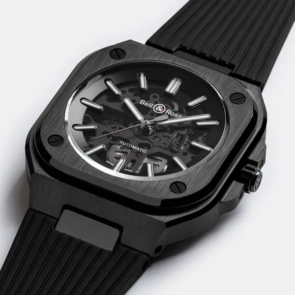 Bell & Ross BR 05 镂空黑色陶瓷腕表 BR05A-BL-SK-CE/SRB