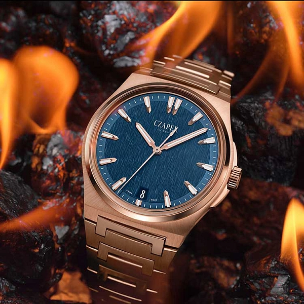 Cap Antarctique Moun Erebus 深蓝全玫瑰金 5N 1540-P/S