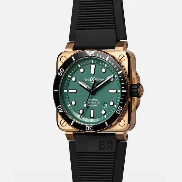 Bell & Ross BR-03 Diver Black & Green Bronze BR0392-D-LT-BR/SRB