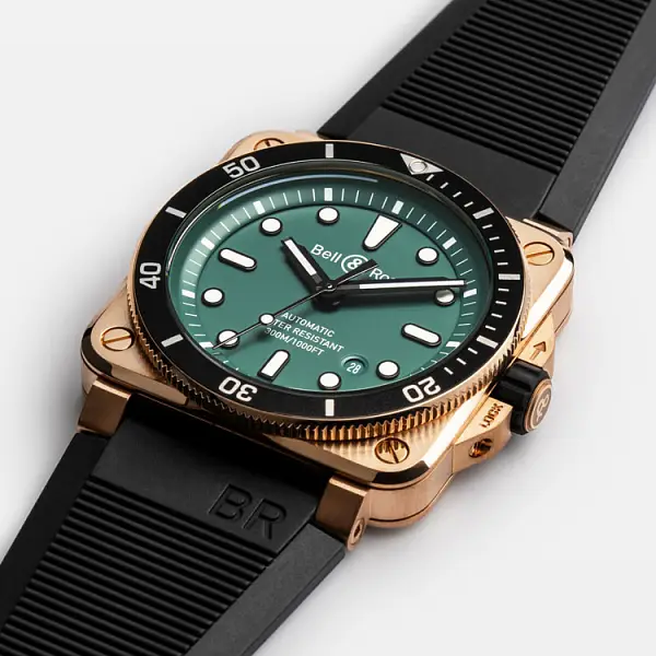 Bell & Ross BR-03 Diver Black & Green Bronze BR0392-D-LT-BR/SRB