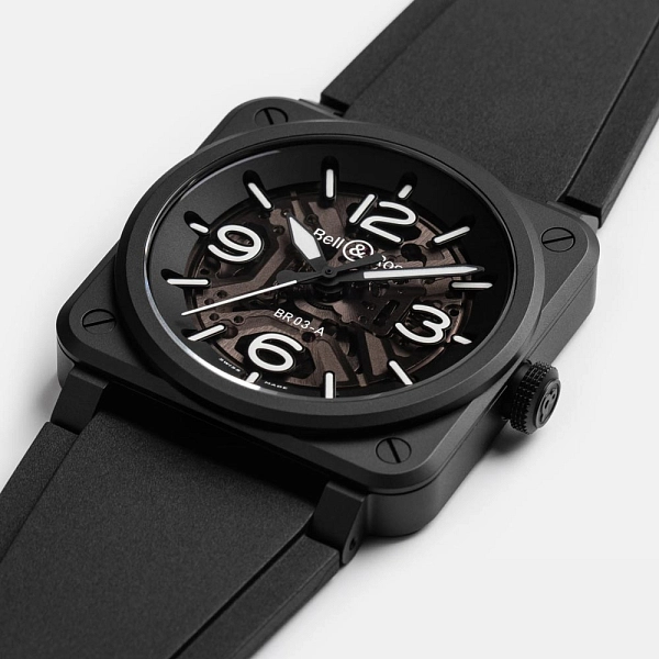 Bell & Ross BR-03 镂空黑色陶瓷腕表 BR03A-BL-SKCE/SRB