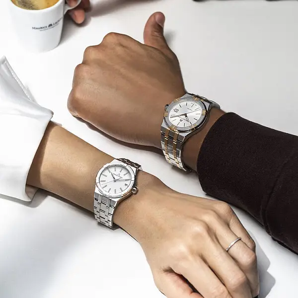 莫里斯-拉科利斯 Aikon 35 毫米石英日历腕表 AI1106-SS002-150-1