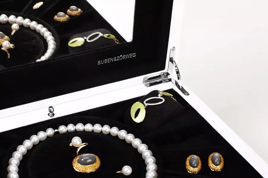 Buben & Zorweg Cosmopolitan 钢琴白珠宝盒