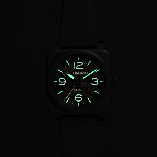 Bell & Ross BR-03 镂空黑色陶瓷腕表 BR03A-BL-SKCE/SRB