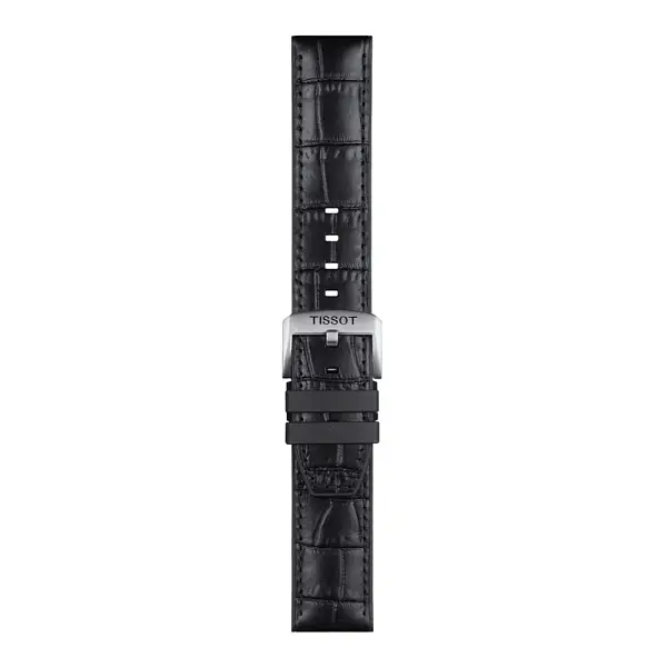 Tissot 黑色橡胶皮革表带 22 毫米 T852.046.761