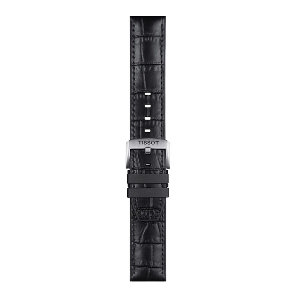 Tissot 黑色橡胶皮革表带 22 毫米 T852.046.761