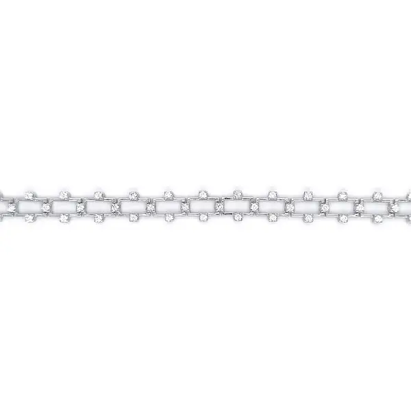 白金镶锆石女式项链