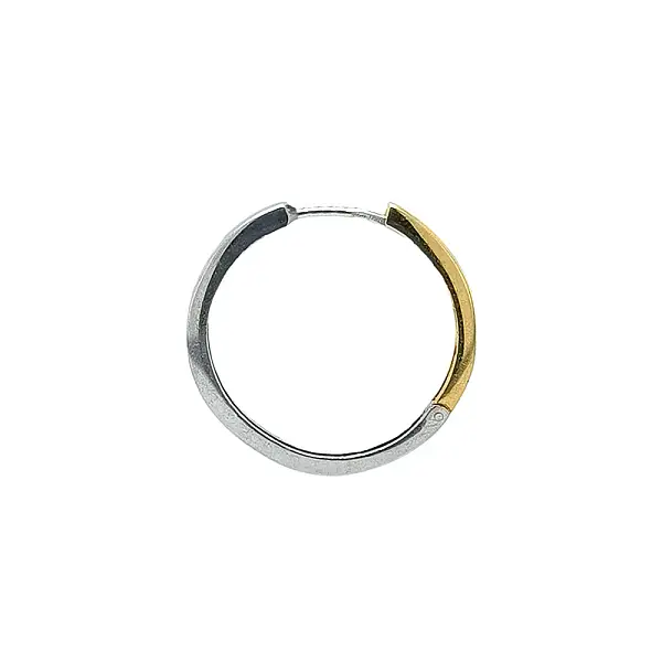 优雅双色金圈式耳环