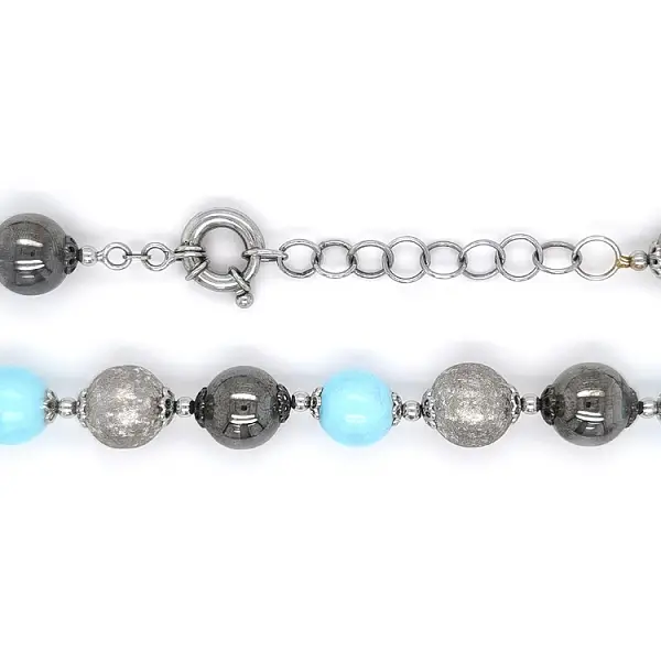 优雅白金镶绿松石女式项链