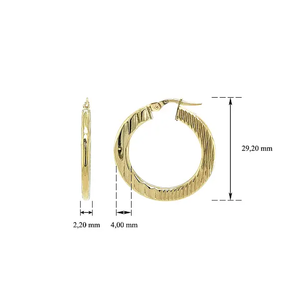 优雅黄金圈式耳环