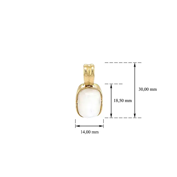 独家黄金珍珠母贝吊坠