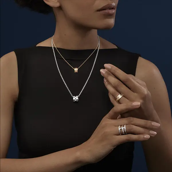 萧邦冰立方黄金吊坠 797005-5003