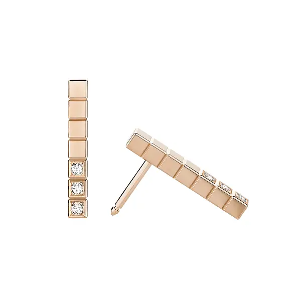 萧邦 Ice Cube 837702-5002 黄金耳环