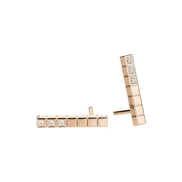 萧邦 Ice Cube 837702-5002 黄金耳环