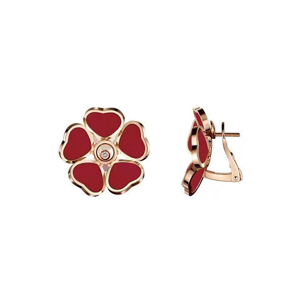 萧邦 Happy Hearts Flowers 84A085-5811 黄金耳环