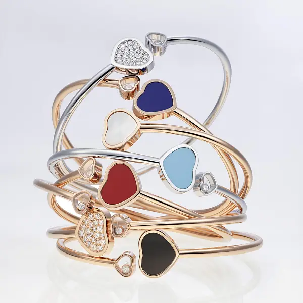 萧邦 Happy Hearts 金手镯 857482-1403