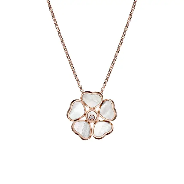 萧邦 Happy Hearts Flowers 79A085-5301 黄金吊坠