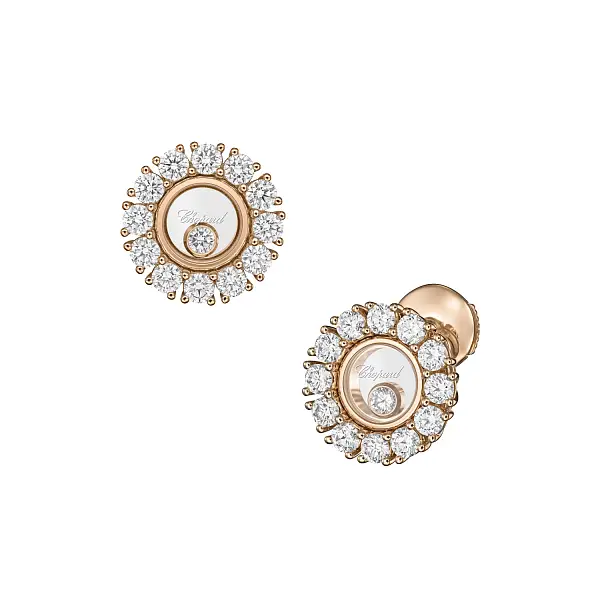 萧邦 Happy Hearts 83A609-5001 黄金耳环