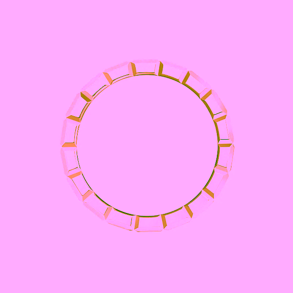 萧邦冰立方纯金戒指 829834-0000