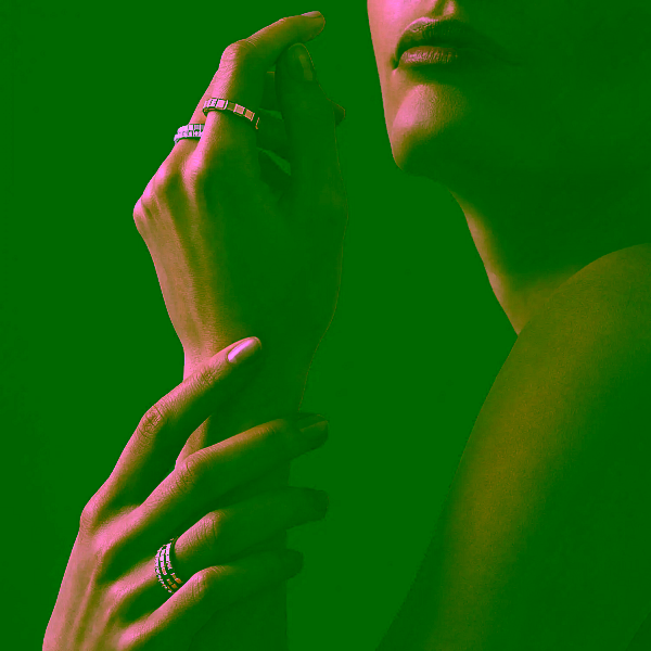 萧邦冰立方纯金戒指 827702-5250