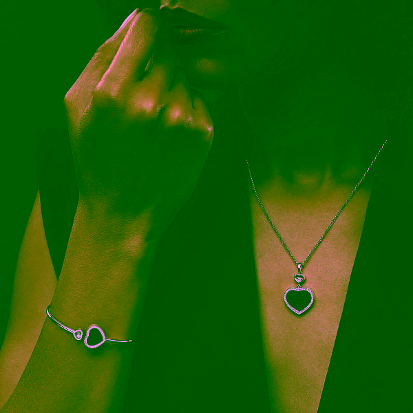 萧邦（Chopard）Happy Hearts 18K 黄金手链 85A074-1510