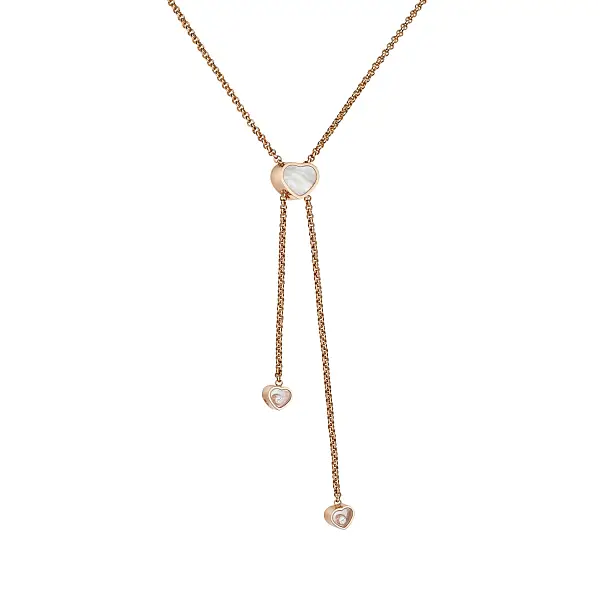 萧邦 Chopard Happy Hearts 18K 黄金项链 81A148-5301