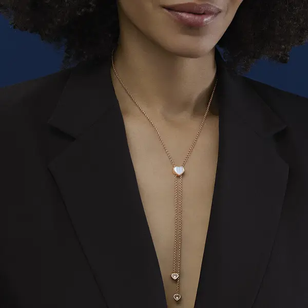 萧邦 Chopard Happy Hearts 18K 黄金项链 81A148-5301