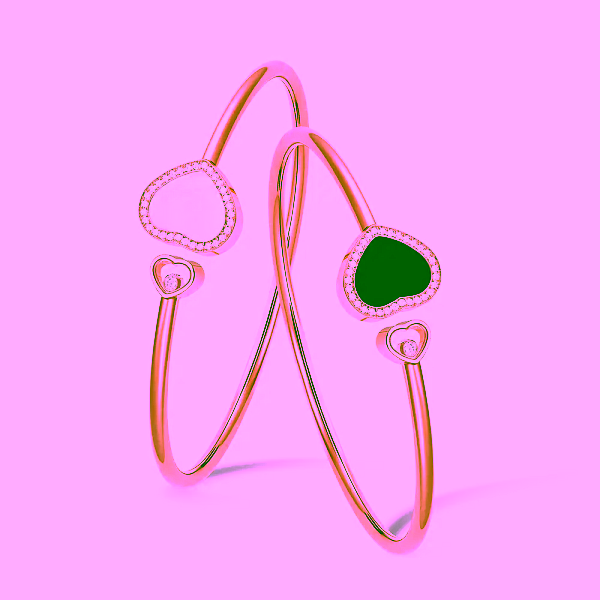 萧邦 Happy Hearts 金手镯 85A074-5202