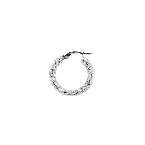 金色切面纹路圆环耳环