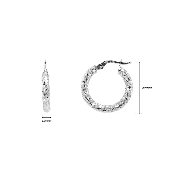 金色切面纹路圆环耳环