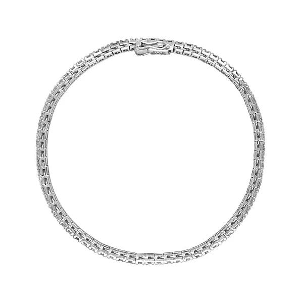 镶钻金质网球手链