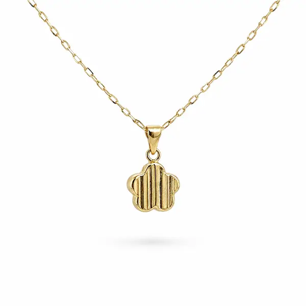 金质四叶草吊坠