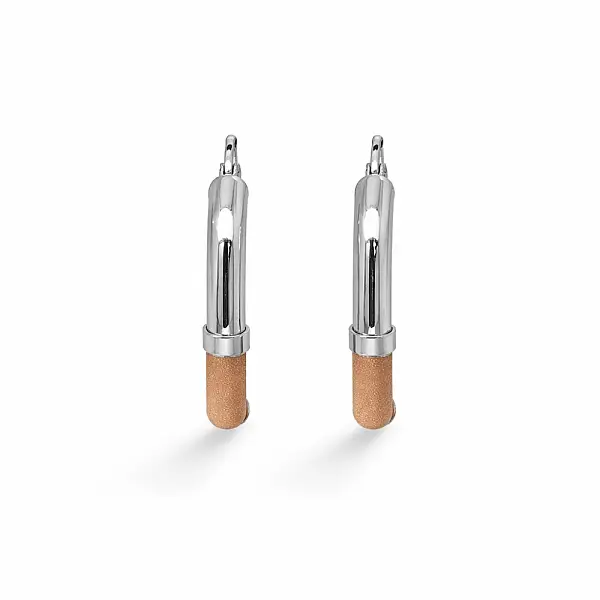 三色黄金圆形耳环