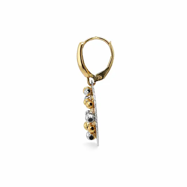 组合金垂坠耳环，珠饰设计