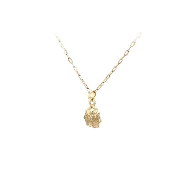 瓢虫图案黄金吊坠