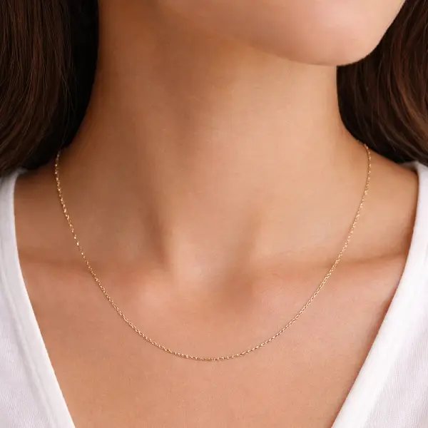 精致黄金锚形链项链