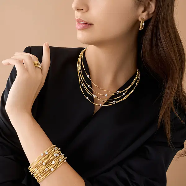 金色 Marco Bicego 马拉喀什项链 CG340-B8 YW